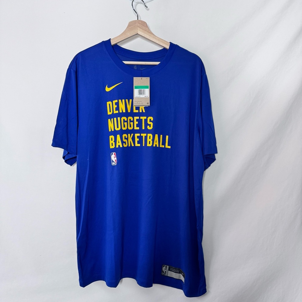 NWT Nike Denver Nuggets Basketball Dri-FIT Tee NBA Authentics XL